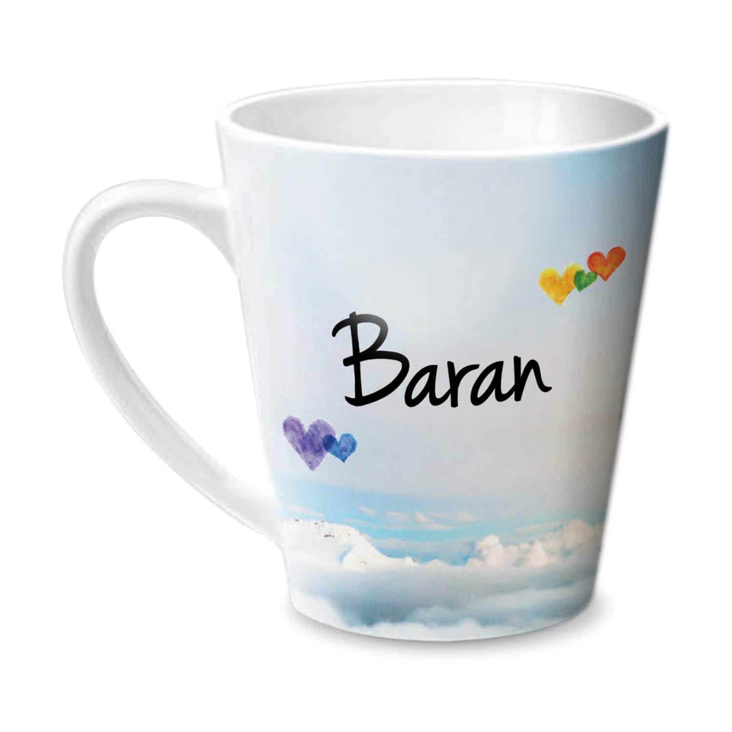 Hot Muggs® Simply Love You Baran Conical Personalised Name Ceramic, 315ml, 1 Unit