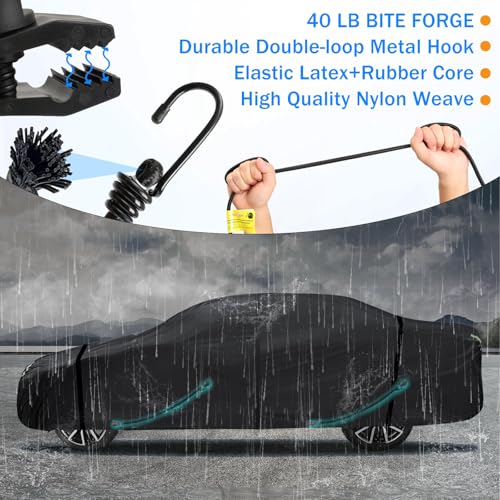 Image of Car Cover Custom Fit for Toyota Corolla 2000-2025,Waterproof All Weather Full Exterior Cover Rain Sun Protector with Windproof Straps&Zippered Doors