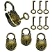 VCRANONR 3 Pz Mini Lucchetto Vintage Antico con Chiavi Antique Vintage Mini Orso Forma Lucchetto Mini lucchetto in Bronzo Antico 35*21MM per Viaggi Fitness Zaini Valigie Armadietti Portagioie Valigia