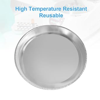 Aluminum Sample Pan for Laboratory Moisture Analyzers,102mm Disposable Aluminum Weighing Dishes, 50Pcs