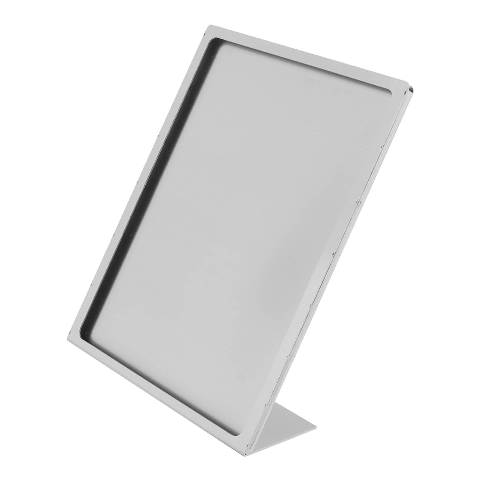 Soporte para letreros verticales, soporte de menú de mesa, soporte vertical para menús de acero inoxidable para restaurantes, hoteles y cafeterías, soporte de letreros de escritori