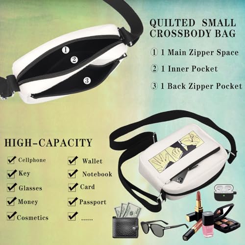 Jane Novelist Fans Gift Book Lover Literary Gift Book Hand Scene Comic Strip Style Crossbody Bag4