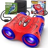 Binocolo Bambini con Bussola e Guida Uccelli, Spider Binocoli Regalo Bambino Gioco Bimbo 3 4 5 6 7 8 9 Giochi Bambini Giocattoli Bambino 3-12 Anni Maschio Educativo Esterno Natale Compleanno Regalos