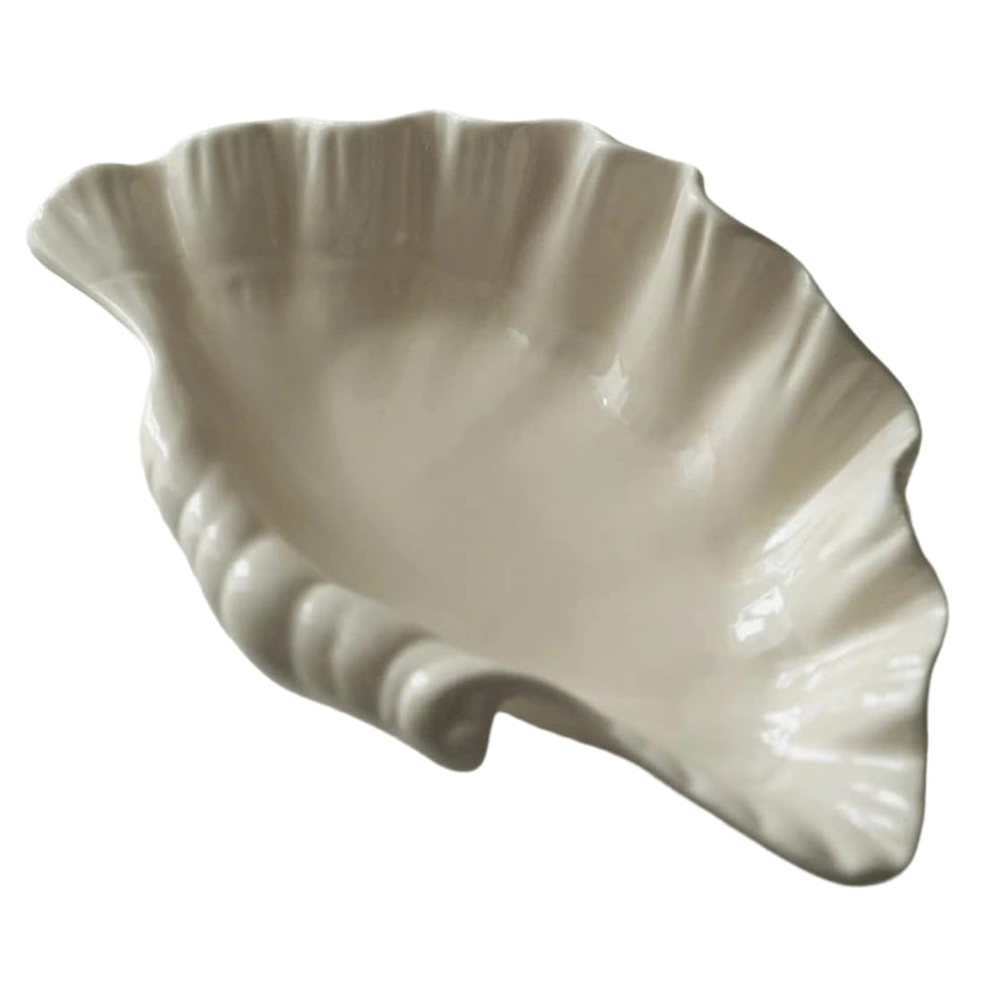 Hndhbfgrt Shell Plate Cream Retro Ceramic Fruit Snack Plate Dinner Tray Dish Set Jewelry Storage Dish Tableware Gift