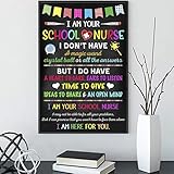 Unikei I am Your School Nurse Poster I Don't Have A Magic Wand Wall Art Canvas Sign School Nurse...