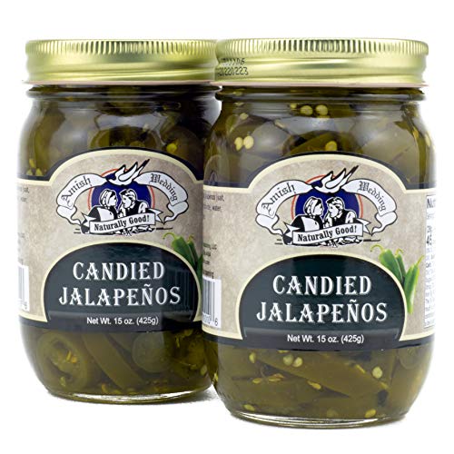 Amish Wedding Candied Jalapenos 15 Ounces Pack of 2