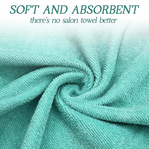 Image of Shimeyao 40 Pack 16 x 29 Inch Bleach Salon Towels Bulk, Lake Blue