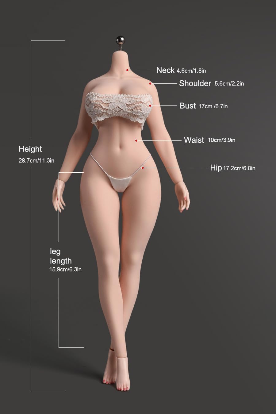 Amazon.co.jp: 1/6スケール女性アクション人形ボディ、超柔軟関節12