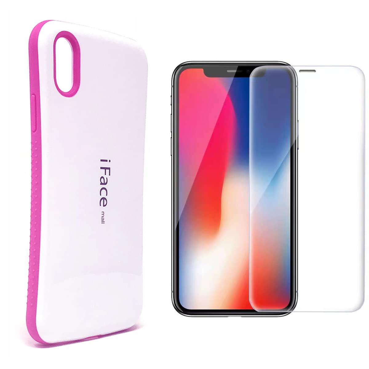 Amazon | 【ホワイト版 iFace mall iPhone XR 互換品 ケース & 2.5D