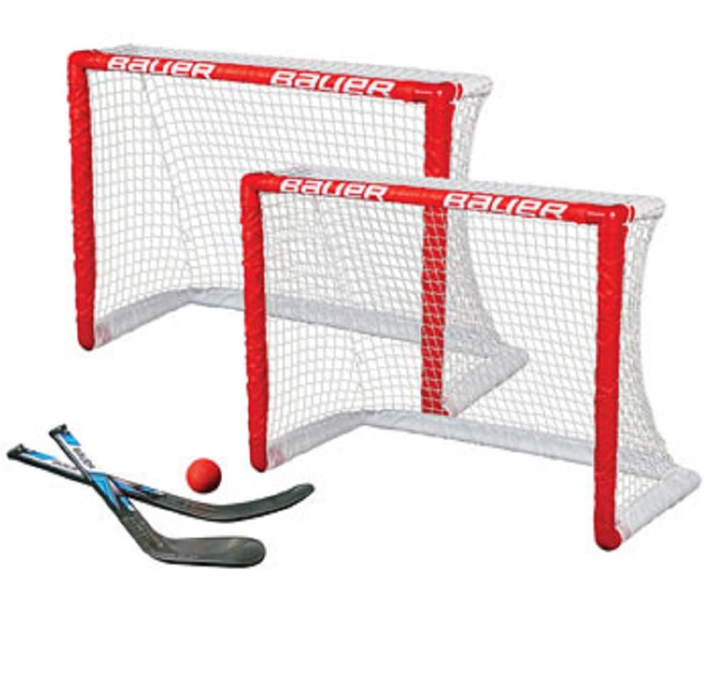 BAUER Knee Hockey Goal 2er Set 30.5' - 2 Tore, 2 Ministicks & 1 Foam Ball
