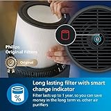 PHILIPS Purificador de ar série 800, purifica salas de até 698 pés quadrados (em 1h), taxa de ar limpo (CADR), HEPA e filtro de carbono ativo, 99,99% de remoção de alérgenos,... glide