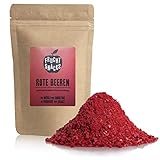 Rote Beeren Pulver: 100g Himbeeren, Johannisbeeren und Erdbeeren gefriergetrocknet und fein gemahlen – Getrocknete Früchte ohne Zucker Zusatz – Smoothie Bowl, Smoothie Pulver – Topping von NutriPur …