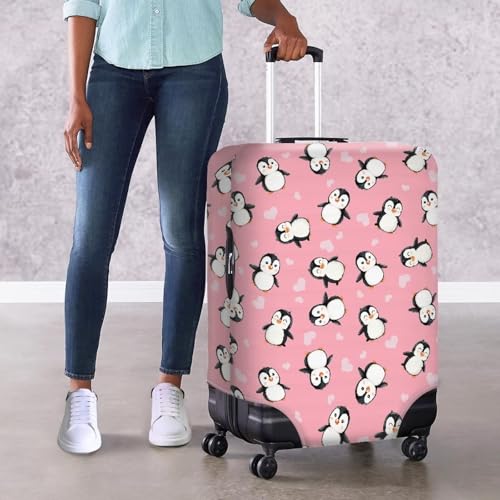 Cute Penguins Print Suitcase Cover 32",Suitcase Cover Protector 18-32inch,Luggage Cover,Printed Luggage Case,Luggage Sleeve,Carry on Luggage Cover for Girls,Gift for Boys Girls4