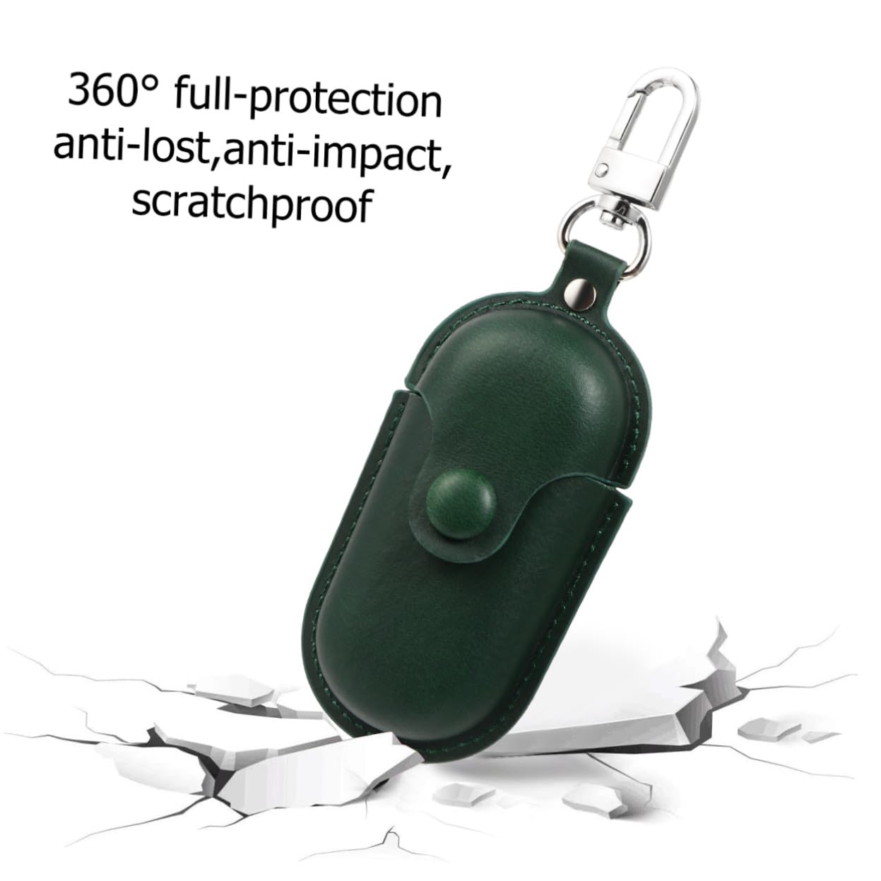 OSALADI 3pezzi Protezione Per Auricolari Custodia Antifurto Per Auricolari Wireless Verde Con Clip Pratica Organizzatore Resistente e Leggero Per Accessori