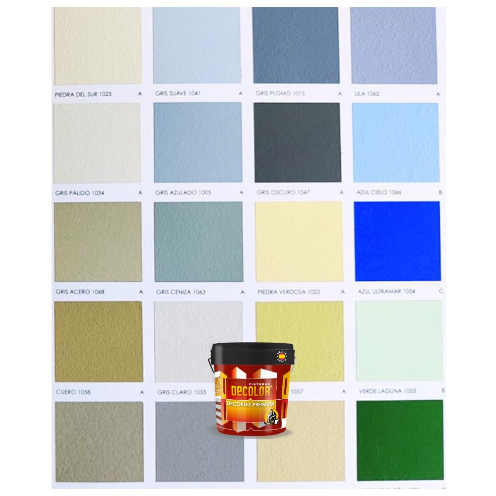 PINTURAS DECOLOR DECORTEX LISO PREMIUM - Pintura revestimiento impermeabilizante para fachadas. (4 litros). DAKAR.
