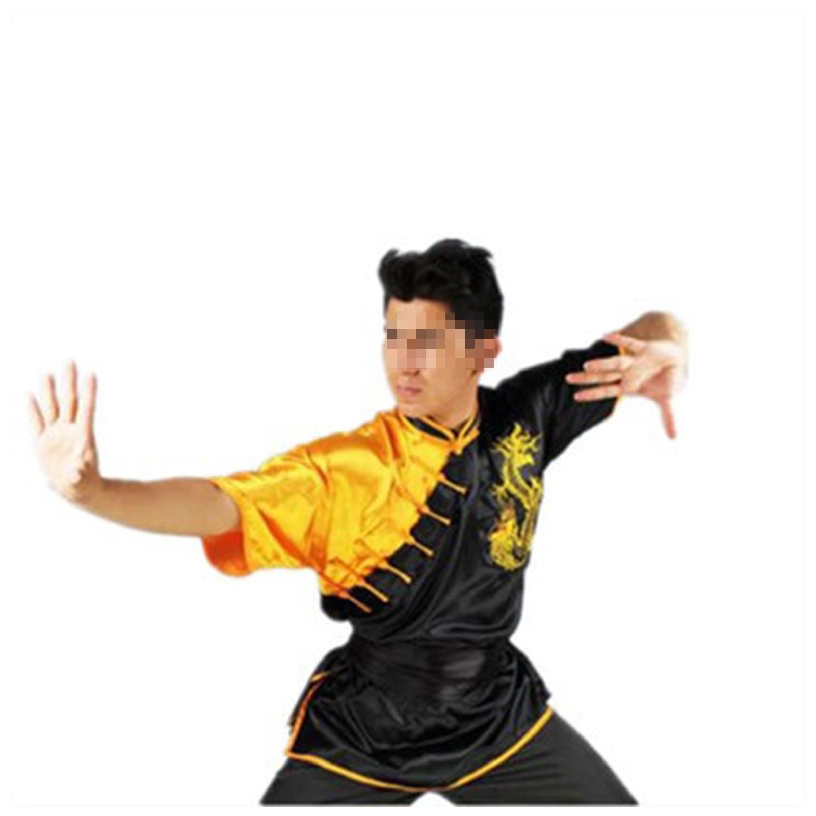 Art jednolite stroje Kung Fu odzież Tai Chi z krótkim rękawem chińskie tradycyjne ludowe Taiji spacery na świeżym powietrzu poranne kiełki, odpowiednie dla mężczyzn 23.4.26