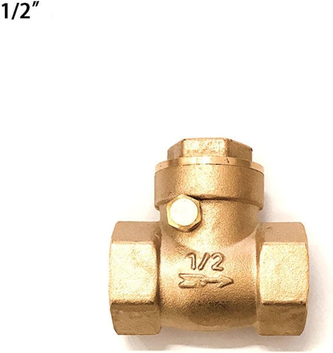 Valvola 1/2" 3/4" 1" 2" Valvola di Non Ritorno con Bocca in Filo di Ottone Orizzontale Valvola di ritegno con Filettatura Femmina in Ottone(0.75 inch)