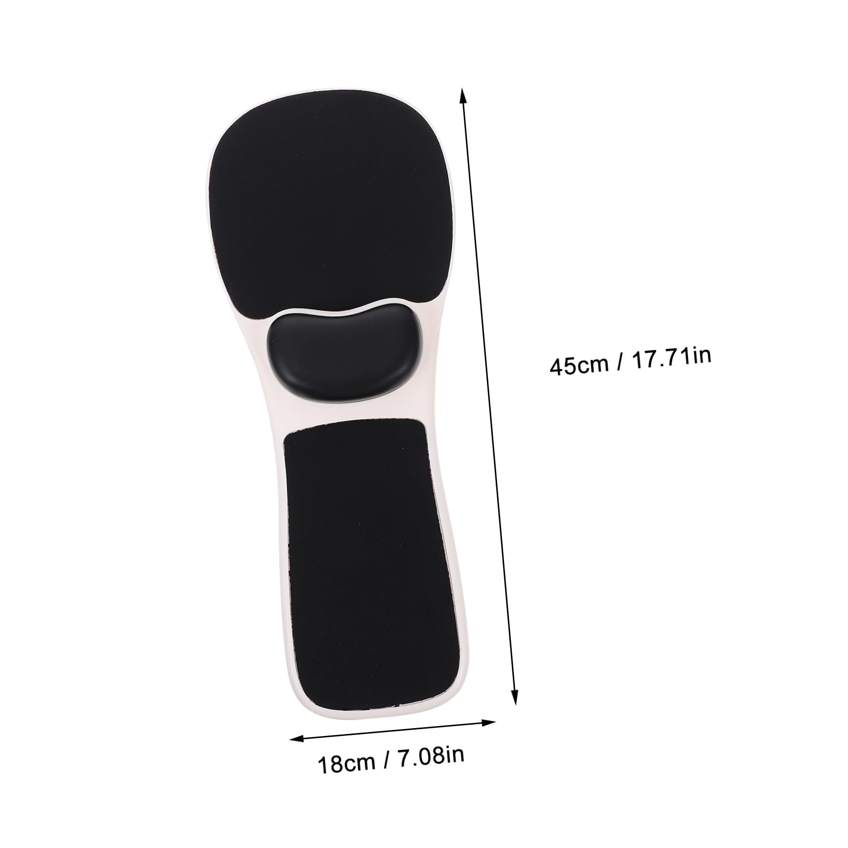 TEHAUX Poggiapolsi in Memory Foam Ergonomico Design Semplice e Materiale Plastico Nero, Allevia L'affaticamento del Braccio, per Impiego Desktop in Ufficio o Casa
