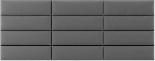 Miniatura 5 de Vänt - Paneles tapizados de cabecera para montar en la pared, diseño Isabelle, 60 x 23 pulgadas, configuración de 4 paneles individuales,