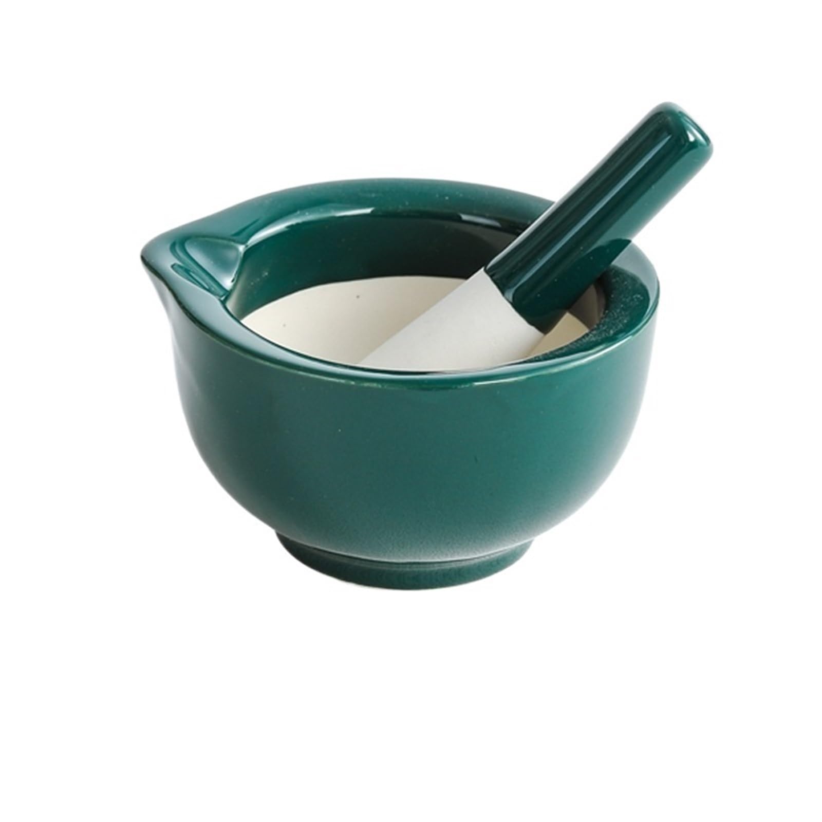 Mörser- und Stößel-Set aus Porzellan, Mörser und Stößel, Mühle, Rührschüssel, Zerkleinerer (Schwarz L)