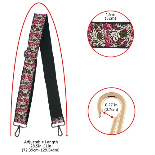 ZOOEASS Nickel Buckles Wide Shoulder Strap Adjustable Replacement Belt Gun Buckles Guitar Style Crossbody Bag Strap4