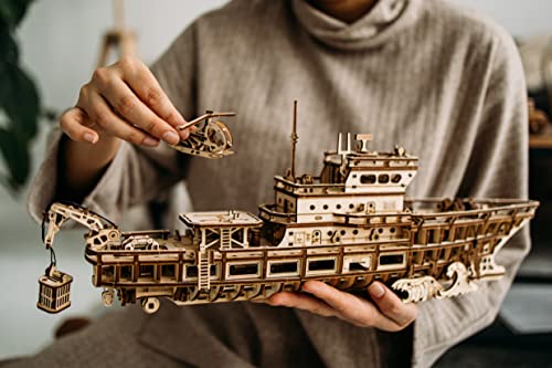 image for Wood Trick Ocean Yacht 3D Wooden Puzzle for Adults to Build - 565 Piec