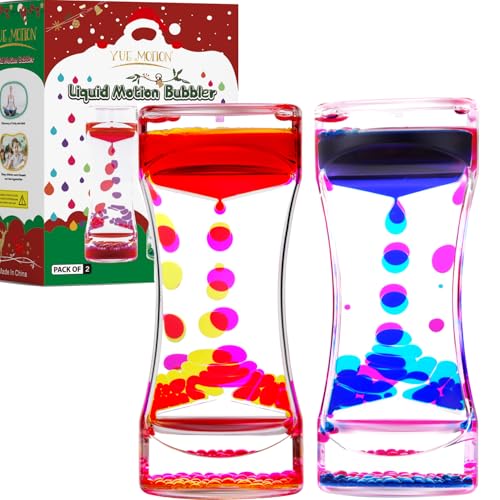 YUE MOTION Liquid Motion Bubbler - Sensory Fidget Desk Toy for Kids & Adults - Fidget Tubes for Stress Relief and Focus- Calming Visual Bubbler Toys for Classroom, Desk Decor, Gift Idea
