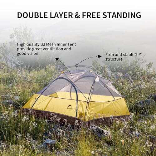Image of Naturehike Star River 2 Person Backpacking Tent, Lightweight Waterproof 2 Person Camping Tent, Double Layer Two Person Tents for Camping, Hiking, Cycling