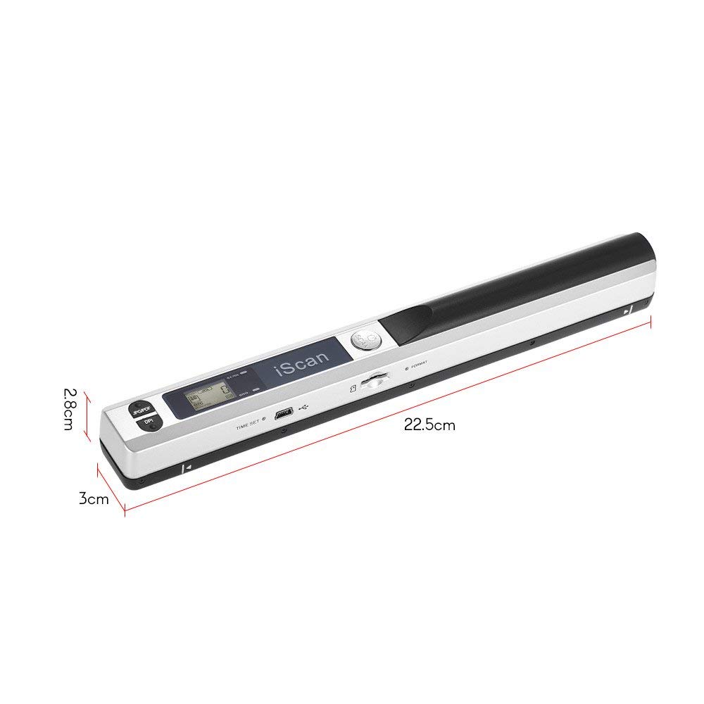 ECOiNVA para iScan Wand Escáner portátil de Documentos A4, 900DPI Escáner USB Escáner móvil Escáner móvil (Plata) — view 4
