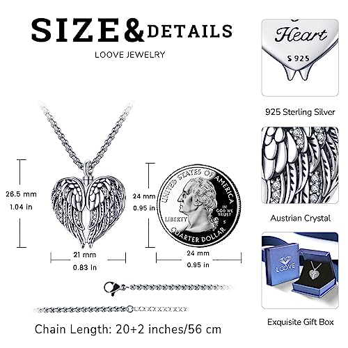 Urn Necklace for Ashes for Women/Men 925 Sterling Silver Cremation Jewelry w/Funnel Filler Memorial Jewelry Gifts3