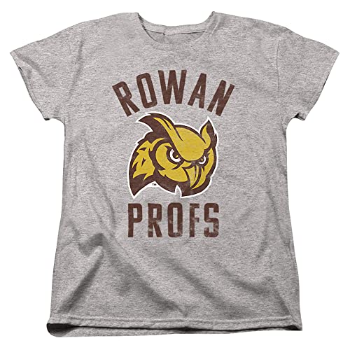 Rowan University Official Profs Logo Women's T Shirt, Athletic Heather, Large
