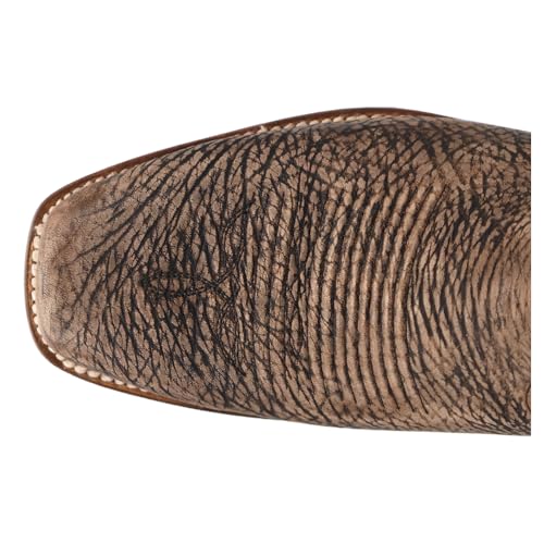 Dan Post Boots Mens Mauney Embroidered Graphic Bison Square Toe Pull On Casual Boots Mid Calf - Brown4