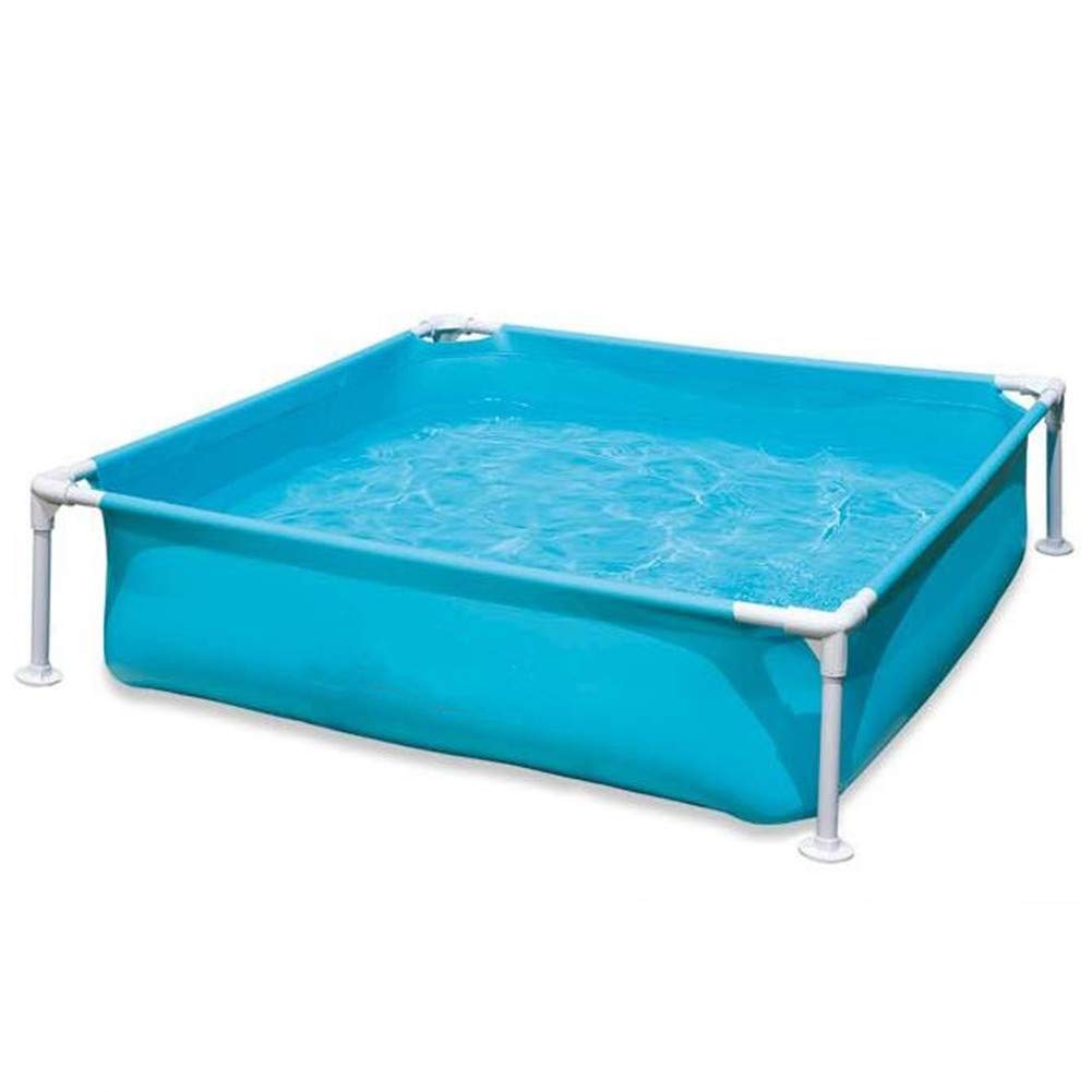 Mini Square Tube Rack Swimming Pool, Folding Family Paddling Pool, Blue Ocean Ball Pool, Children's Tub, 122X122X30CM