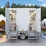 Remolque comercial remolcable para baño, baño portátil de lujo para parques, atracciones turísticas, festivales y eventos al aire libre