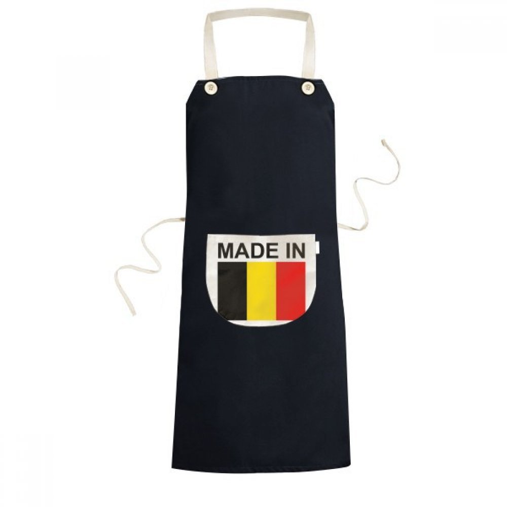 Tablier de cuisine Belgique avec poche 70x67cm noir hommes femmes