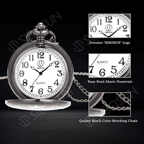 Image of SIBOSUN Pocket Watch Retro Vintage Pocket Watch