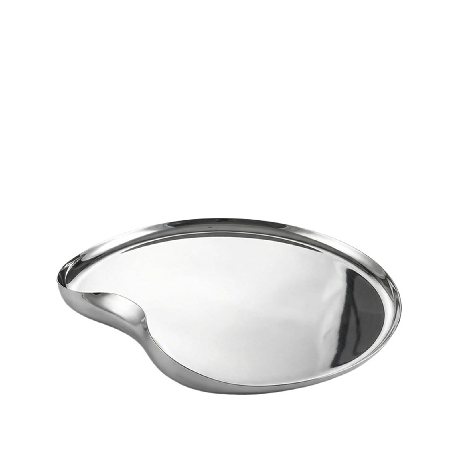 Bandeja De Perfume Bandeja Moderna for Servir de Acero Inoxidable, Elegante Plato Plata con Forma orgánica for Aperitivos, Bebidas y celebración Fiestas(M)