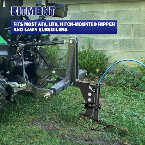 Image of Pipelayer Attachment fit 3-Point Lawn Tractor ATV UTV, Light Duty Flexible Pipe Laying Tool for Irrigation Pipes and Underground Wires Hoses, Work on Hitch Mounted Ripper Trencher Accessories