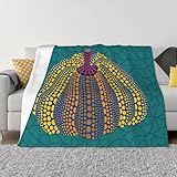 草間彌生 毛布 ひざ掛け フランネル ブランケット 静電気対策強化 軽量 掛け毛布 洗える 抗菌防臭 暖かい 柔らかい ふわふわ 毛布 厚手 ブランケット オフィス 旅行 出張 オールシーズン 150×200cm