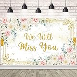 Package Contents: You will receive 1 piece of we will miss you banner, the overall assembled size is roughly 180 x 110cm/70.8 x 43.3 inches, and along with a long white rope. The large size and the long rope can support your different hanging purpose...