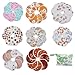 Asenappy 8 pcs(4 Pairs) Random Prints Breast Pads for Nursing Mothers, Reusable and Washable with 1 Bag(8 pcs randomprints with1 Bag)