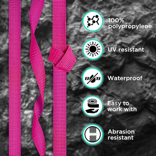 Image of TECEUM 3 /4 inch & 5 /8 inch & 1 inch & 1.5 inch & 2 inch Webbing - 10 25 50 Yards - 40+ Colors - Heavy Duty 1 Inch 1.5 Inch 2 Inch Backpack Straps - Webbing for Outdoors Indoors Crafting DIY