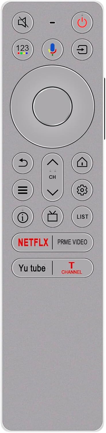 Front view of the ALLIMITY RC933 FUB1 remote control showing all buttons