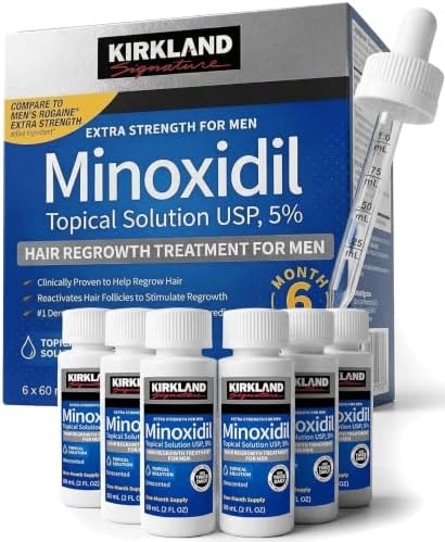 6 Months - KIRKLAND SIGNATURE Mens Minoxidil Topical Aerosol 5% Foam - Hair Regrowth Treatment 6 x 2.11 OUNCE (total 12.66 oz)