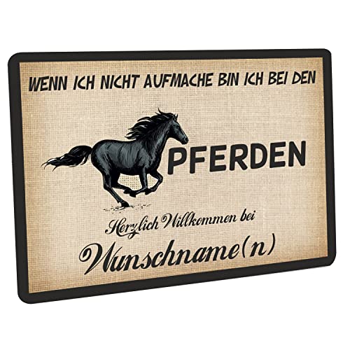 Fußmatte personalisiert - robuste, rutschfeste Fussmatte für Außen &...