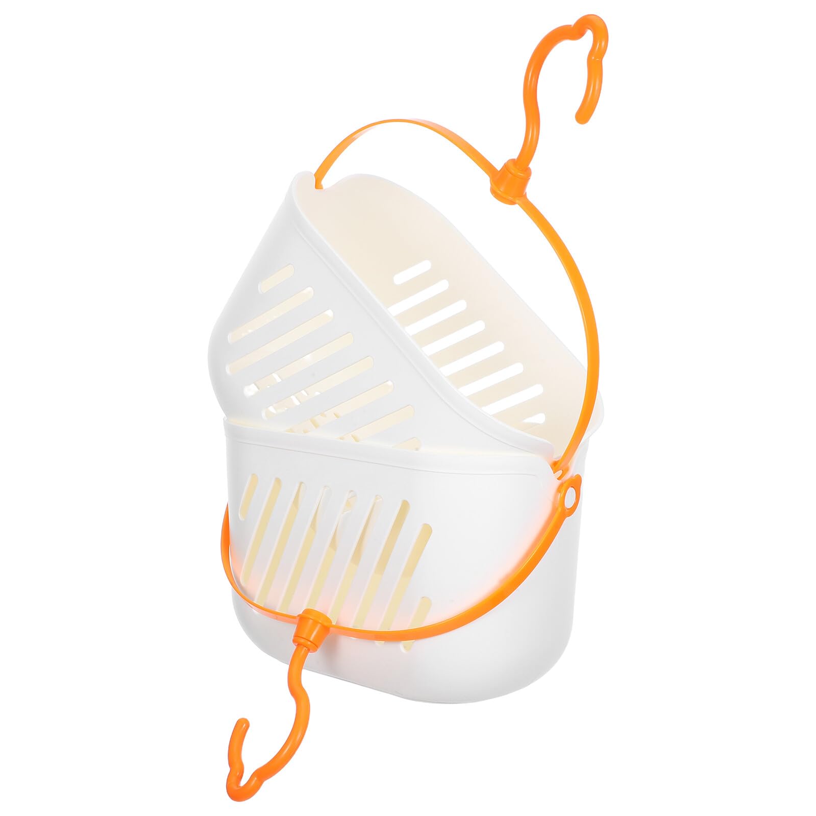 IMIKEYA 2pcs Plastic Hanging Bathroom Shower Basket with Hooks Wall Mounted Storage Organizer for Dorm Kitchen Toilet Space-saving
