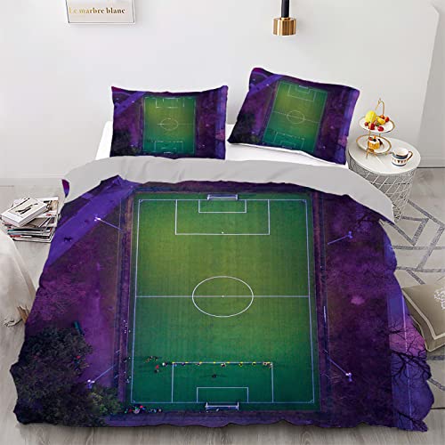 Housse de couette 90x190 violette microfibre sans repassage pour lit enfant