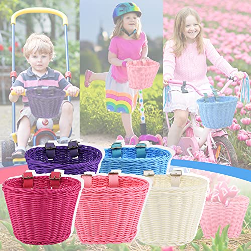 EIRONA Bike Handlebar Basket for Kids Bicycle, Balance Bike, Scooter, Tricycle, Bicycle Storage with DIY Decal, Purple 7 51zjcWJTSMS