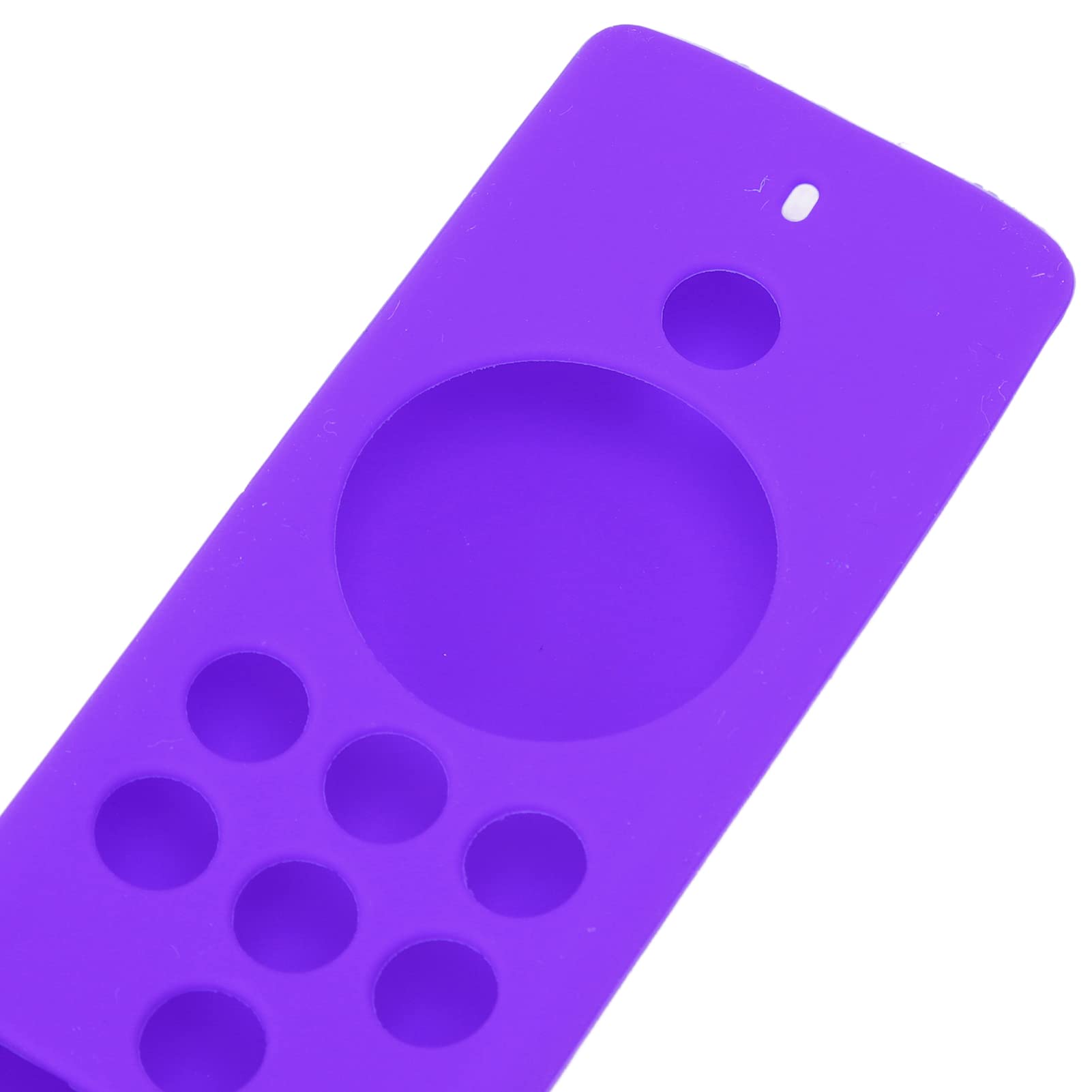 Qiilu Funda de Control Remoto de Silicona Suave Antideslizante a Prueba de Golpes Funda Protectora Remota con Cordón para Fire TV Stick Lite (Púrpura)