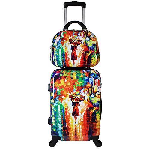 World Traveler Paris Nights Hardside 2-Piece Carry-on Spinner Luggage Set, Multicolor, One Size4